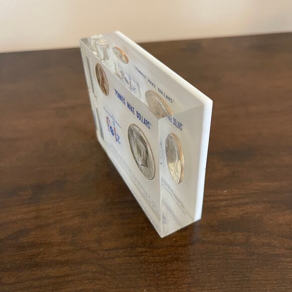 PENNIES MAKE DOLLARS Advertising Acrylic Display From Folz Vending Company - Picture 7 of 10